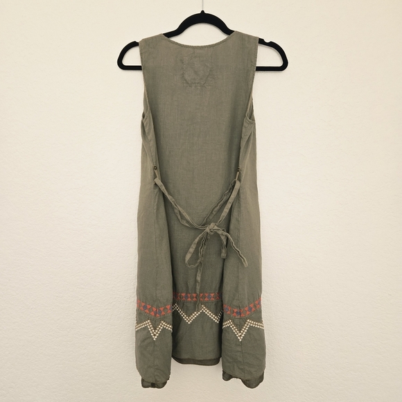 Johnny Was LA Stevie linen Mini dress XS Embroidery Embroidered - Picture 4 of 8